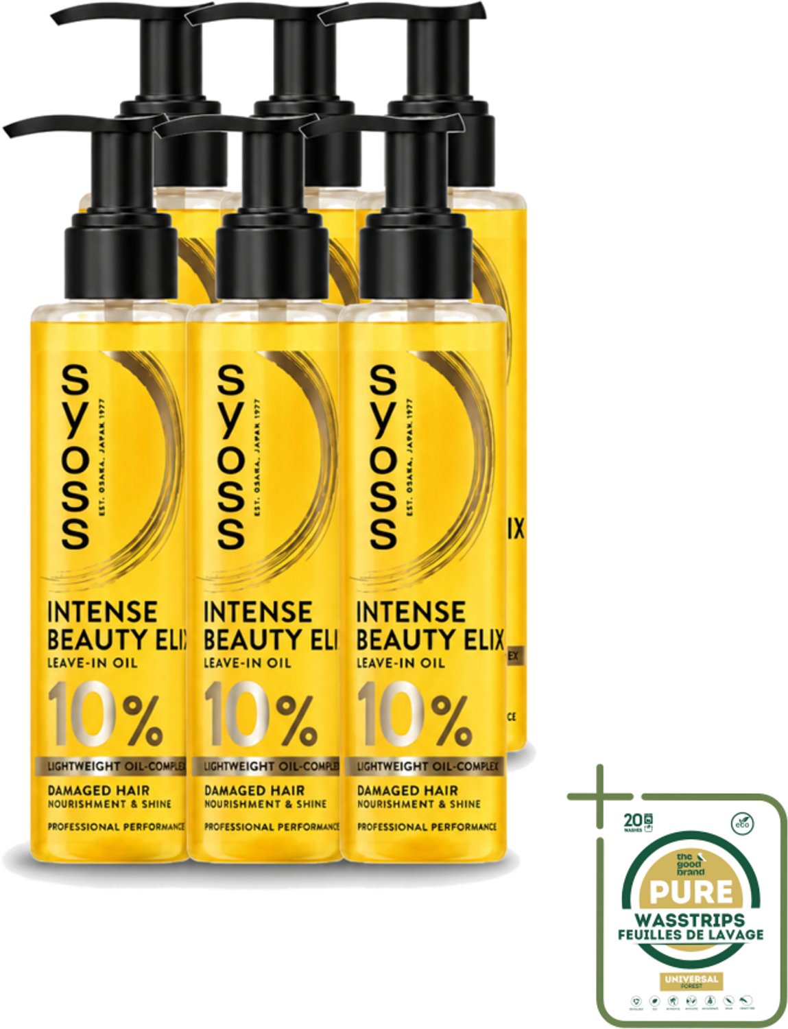 6 x Syoss - Beauty Elixir - Haarolie - Voedt & Glanst - 100 ml - Wasstrips - Haarolie - Haarserum - Voedend Haarproduct - Glans Haar - Droog Haar
