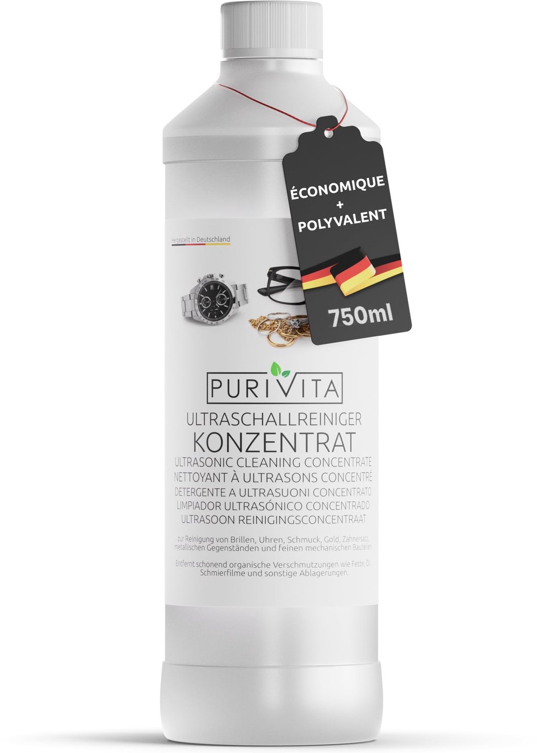 Ultrasoonreiniger 750 ml - Concentraat voor brillen en sieraden - Effectieve reiniging - ShopVlot