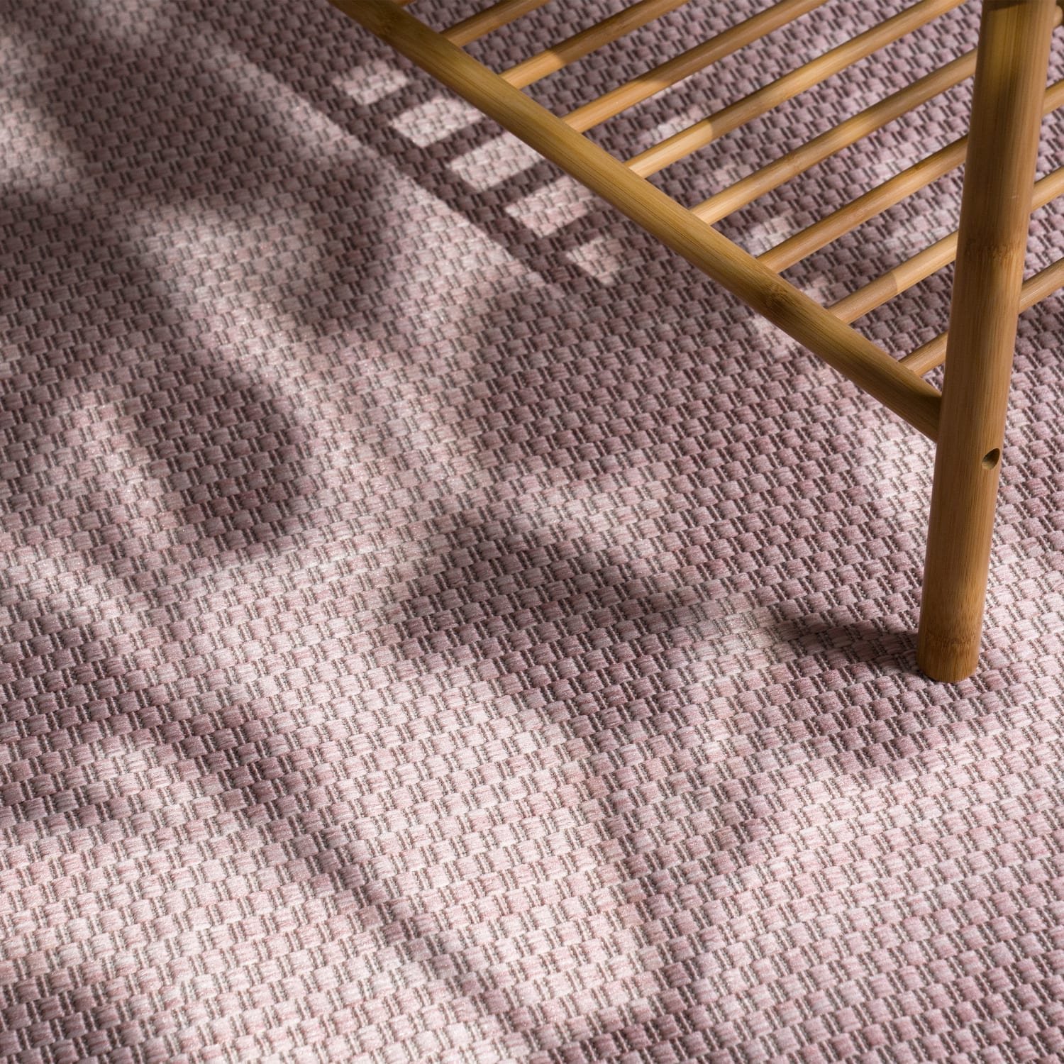 Paco Home In-& Outdoor Balkon Terras Keukenvloerkleed Eenkleurig Gemêleerd Patroon 80 cm Rund