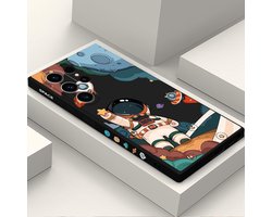 LEECG Voor Samsung Galaxy S23 Ultra zachte siliconen mobiele telefoonhoes, valbescherming, met creatief bloemmotief - ShopVlot
