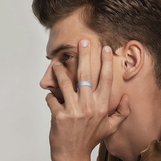 6 Stuks Vingerringen Set Ringband Bandring Trouwring Unisex Comfort Fit Ringenset Voor Dames Heren Dagelijks Dragen Sport Werk Feest — afbeelding 5