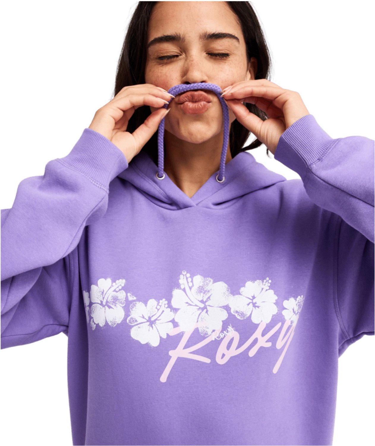 2026 Roxy Dames Surf Stoked Geborstelde Ontspannen Hoodie Paars