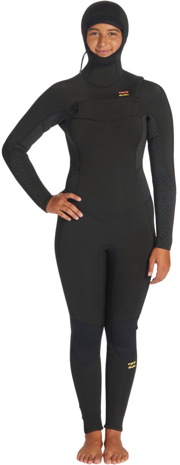 Billabong Dames Synergy 5/4mm Borst Ritssluiting Met Capuchon Wetsuit