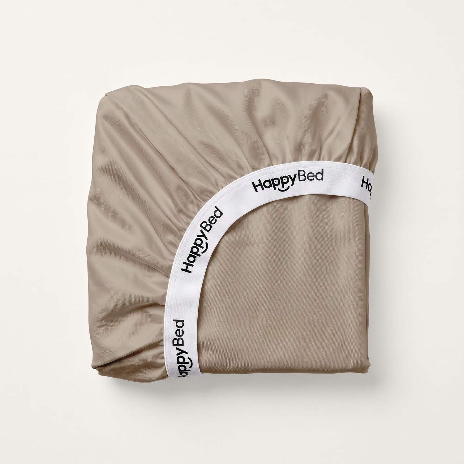 HappyBed Hoeslaken Taupe Hoeslaken - 100% katoen - 160/180x200/220 cm - Onderlaken - Verfijnd jerseykatoen - Ademend katoen - Perfecte pasvorm