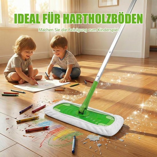 10 Stuks Vervangende Wisserhoezen voor Swiffer Vloerwissers, Herbruikbare Microvezel Vloerdoeken, Nat en Droog Universele Reinigingsdoeken voor Houten Vloeren, Harde Vloeren en Tegels — afbeelding 3