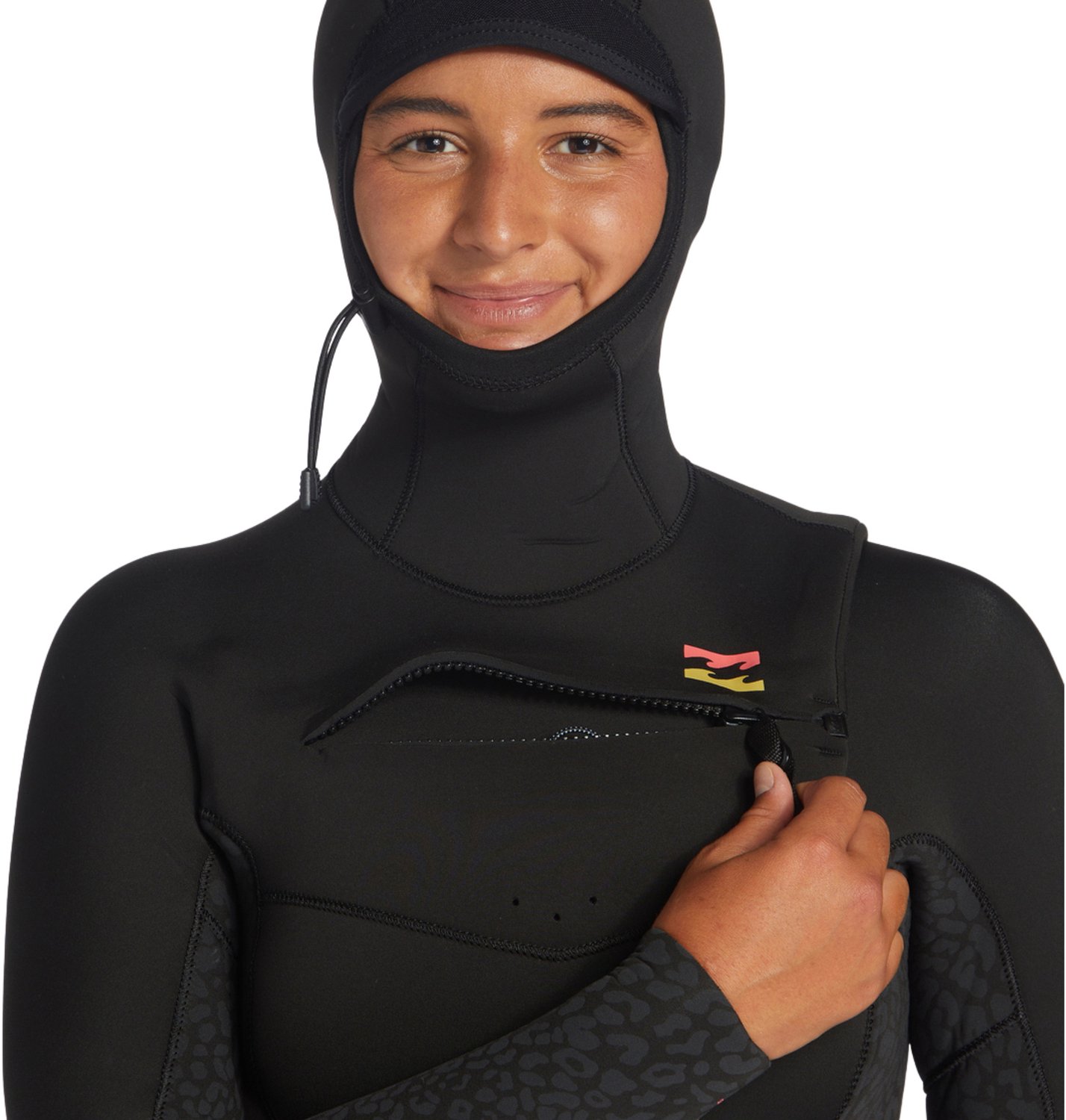Billabong Dames Synergy 5/4mm Borst Ritssluiting Met Capuchon Wetsuit