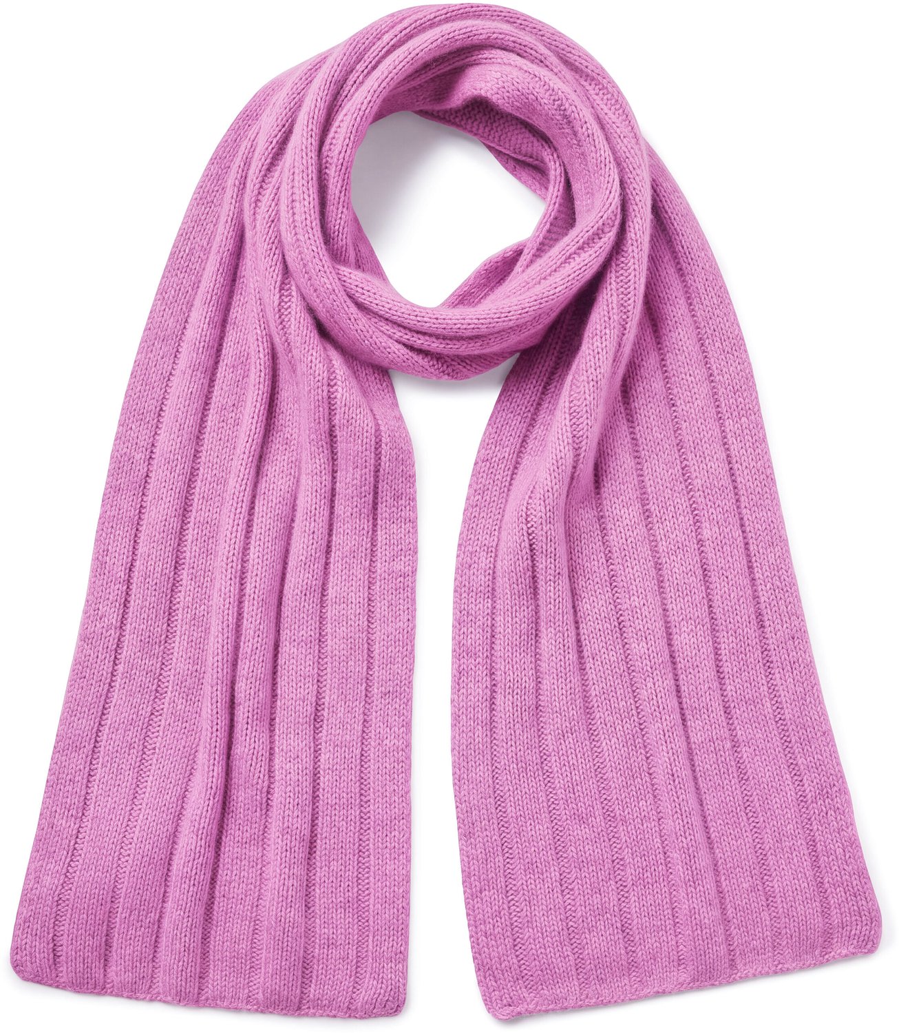 FALKE Scarf in Rib sneldrogend warm kasjmier wintersjaal unisex roze - maat ONESIZE