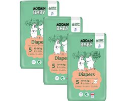 Muumi Baby Eco Luiers - Maat 5 - 10-16 kg - 120 stuks - Parfumvrij - Voor de gevoelige huid - Anti-allergisch