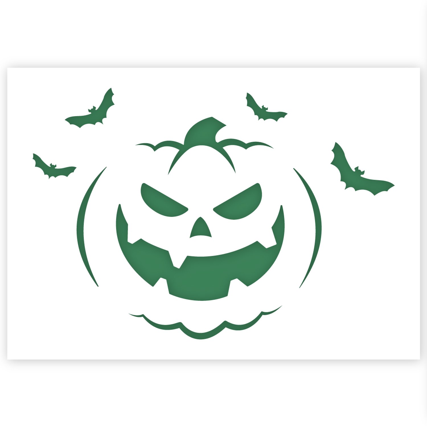 QBIX Halloween Pompoen Sjabloon A4 Kunststof - Uitsnede 16cm breed