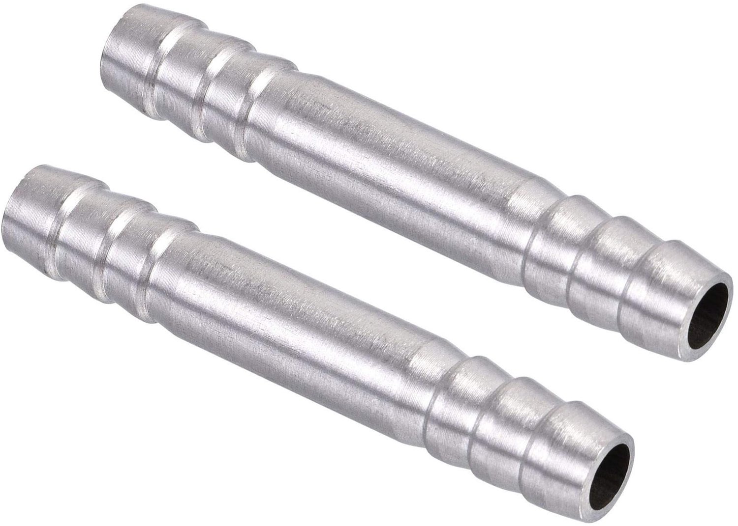 Barb slangfittingen 8 mm x 50 mm - roestvrij staal - rechte koppeling - ideaal voor luchtslangen en brandstofleidingen - ShopVlot