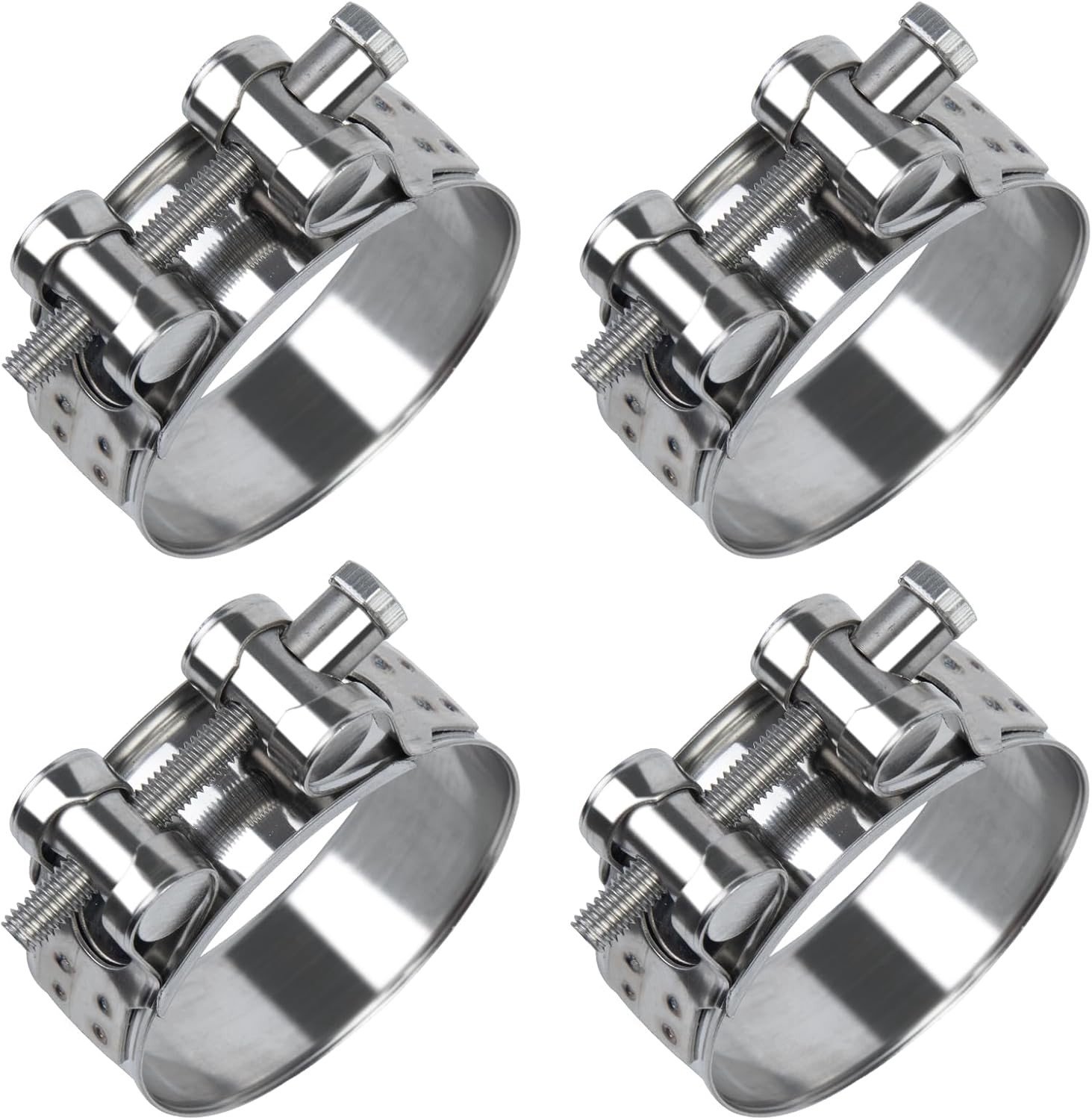 4 Stuks RVS Hinge Bolt Klemmen 32-35 mm Slangklemmen Set voor Zwembad, Wasmachine, Gas en Tuin Gebruik