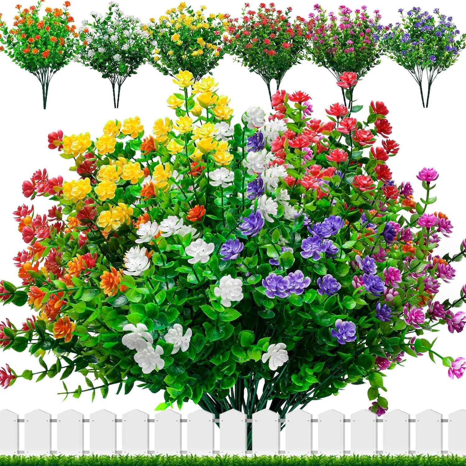 20 kunstbloemen, balkon, kunstbloemen, ziet eruit als echt - ShopVlot