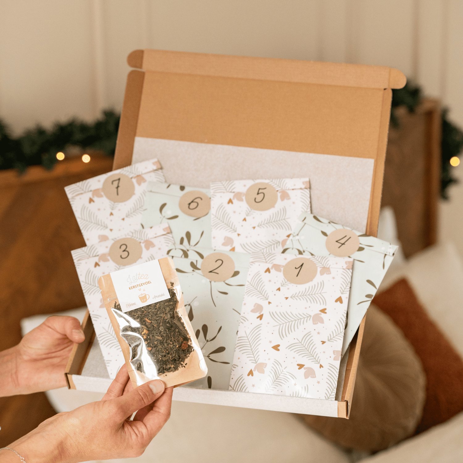 Lottea Adventskalender 7 dagen 'Kerstgevoel' - adventskalender thee 2026, thee advent kalender, thee adventskalender, thee adventkalender, thee advent, kerstpakket