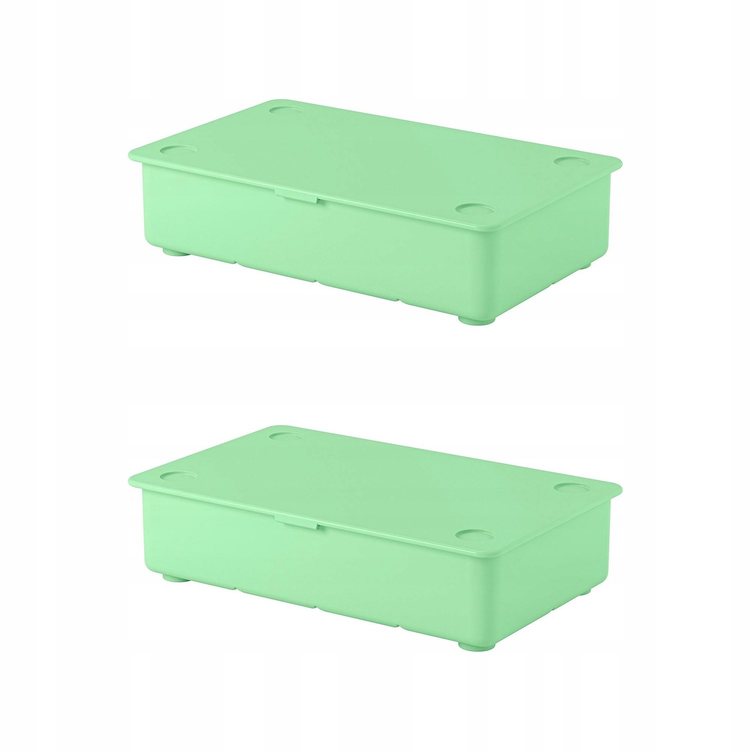 2x GLIS Opbergdoos met deksel - Groen 34x21 cm