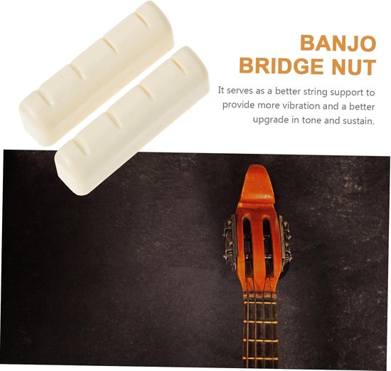 2stuks Banjo Bridge Nuts Duurzame Banjo Vervangingsstukken Verbeter Geluidskwaliteit Compacte Accessoires Voor Instrumenten — afbeelding 5