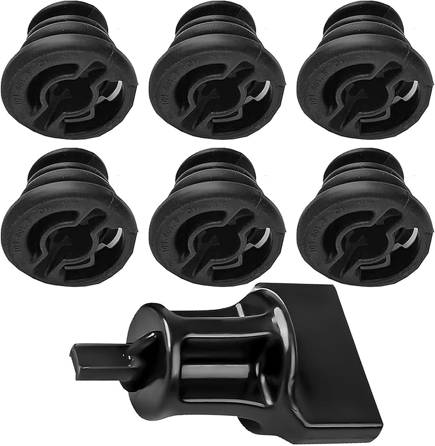Olieafvoerplug voor Volkswagen en Audi, vervangingsset voor 1.8L en 2.0L motoren, 6 stuks met gereedschap voor eenvoudige installatie en lekvrije werking