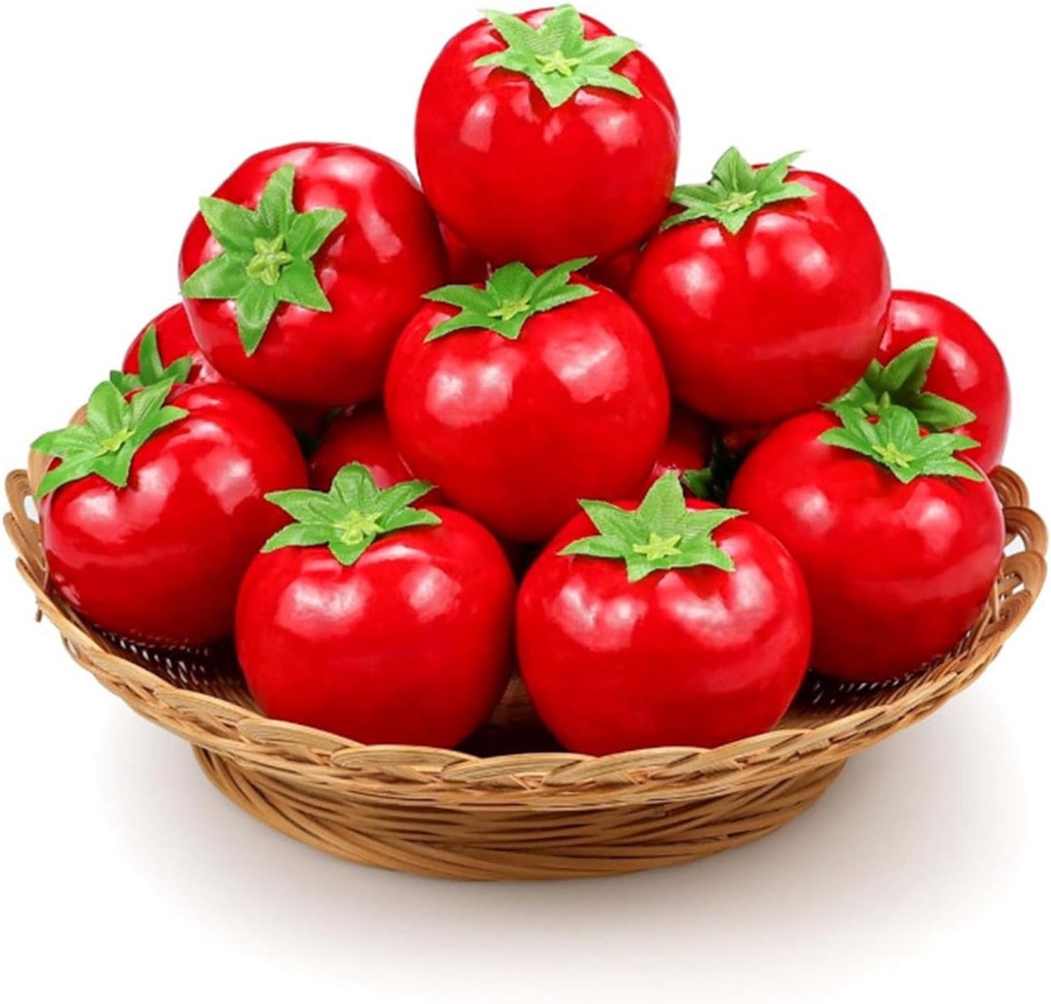 Goshyda Levensechte Schuim-nep-tomatendecoratie, 6 Stuks Levendige Kunstmatige Tomatenrekwisieten voor Thuis Keuken Tuin Tafelblad Middelpunt Decor, Barstbestendig Faux Tomatendecor