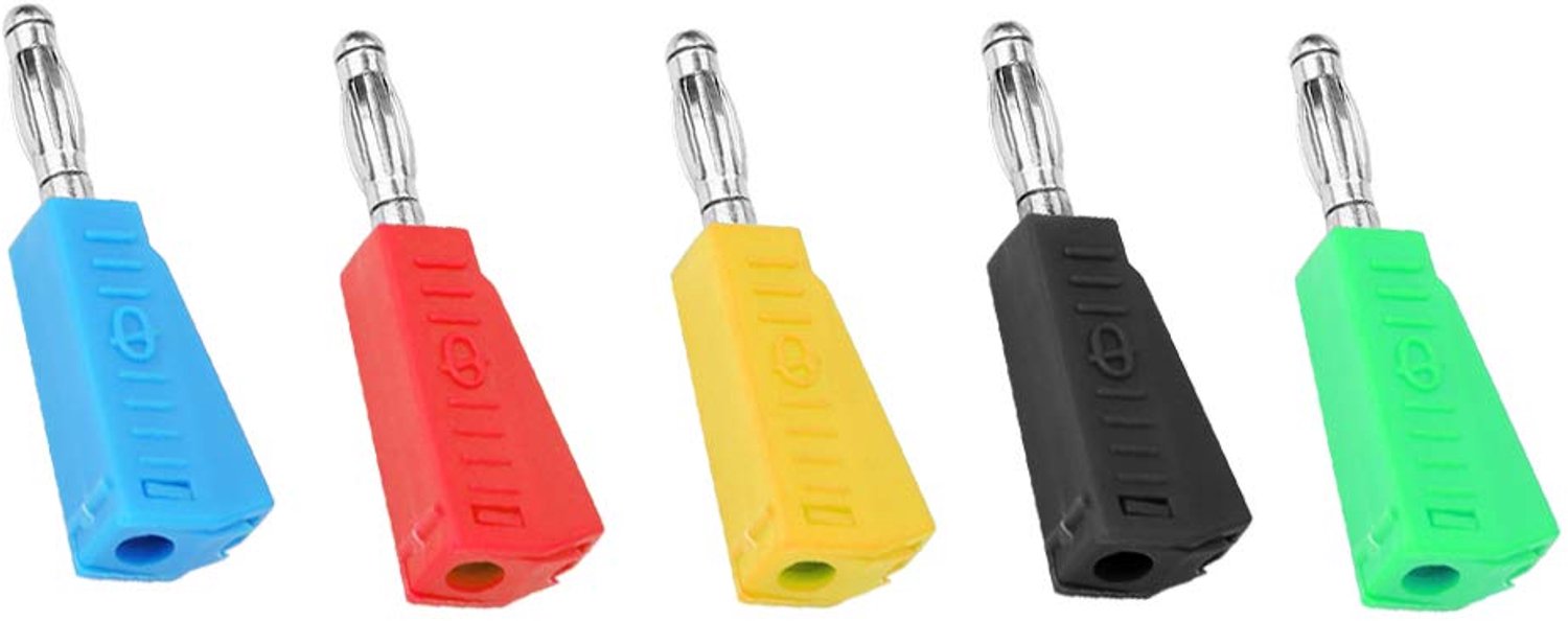 Aqxreight 4mm Stackable Banana Plugs 10 Stuks, Verguld, voor Audio