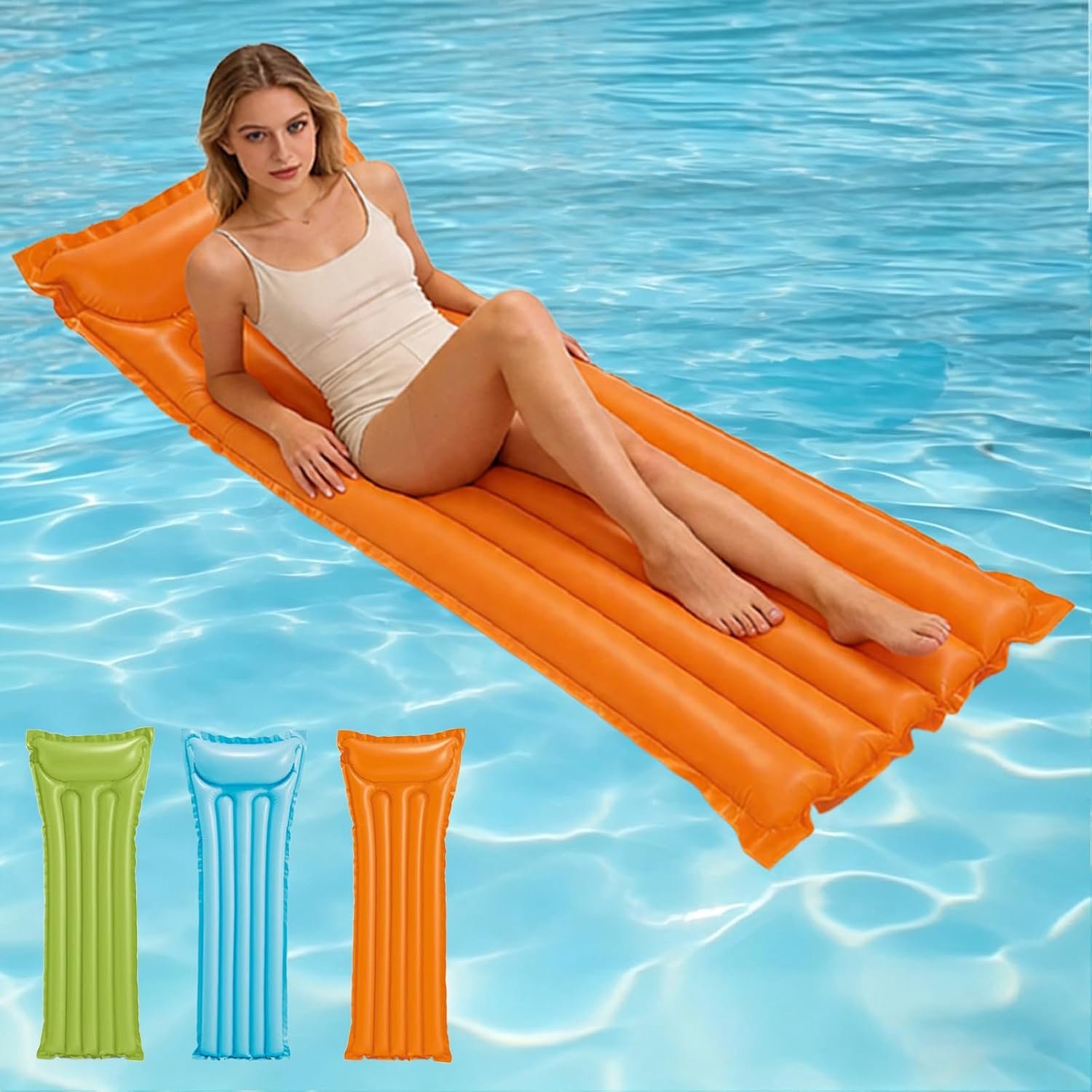 Opblaasbare Pool Float - Tropische Bladeren - Ergonomisch Ontwerp - Ideaal voor Waterplezier - ShopVlot