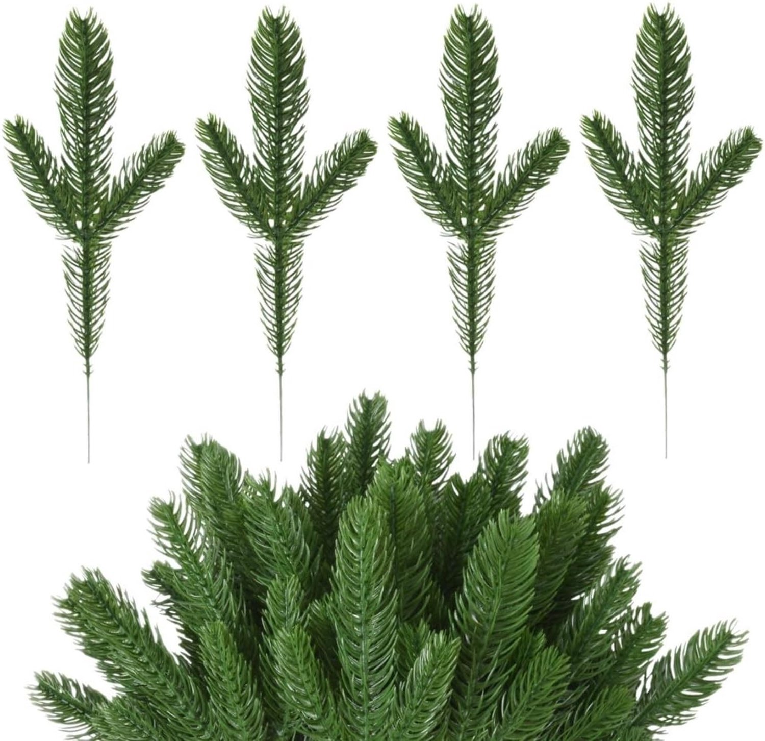 Kunstdennentakken - Groen - 10-28,5 cm - Kunststof Dennennaalden voor Kerstdecoratie