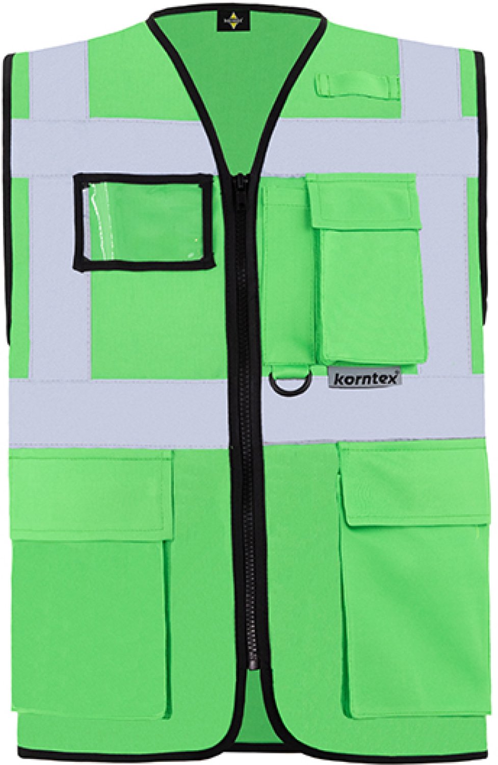 Korntex Executive Multifunctional Safety Vest Berlin KX802 - Neon Green - S