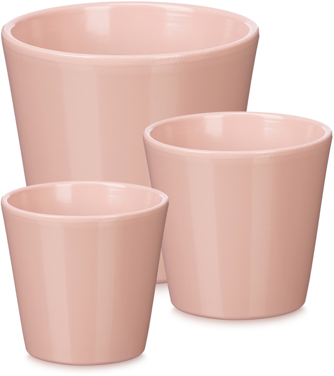 IBERGARDEN - Set van conische bloempotten Ø 14, 17, 22 cm - roze