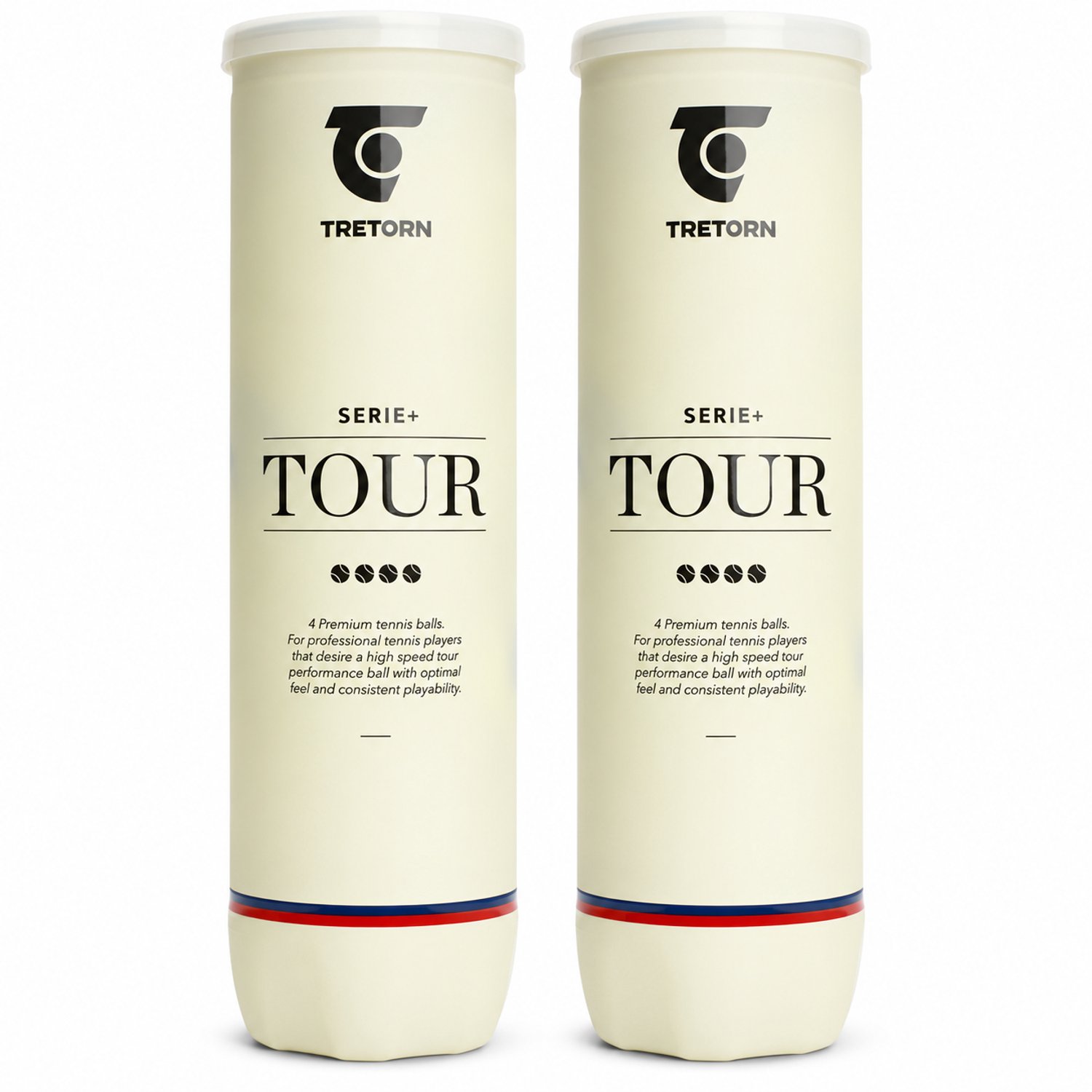 Tretorn - Serie + Tour - tennisballen - geel - 8 stuks