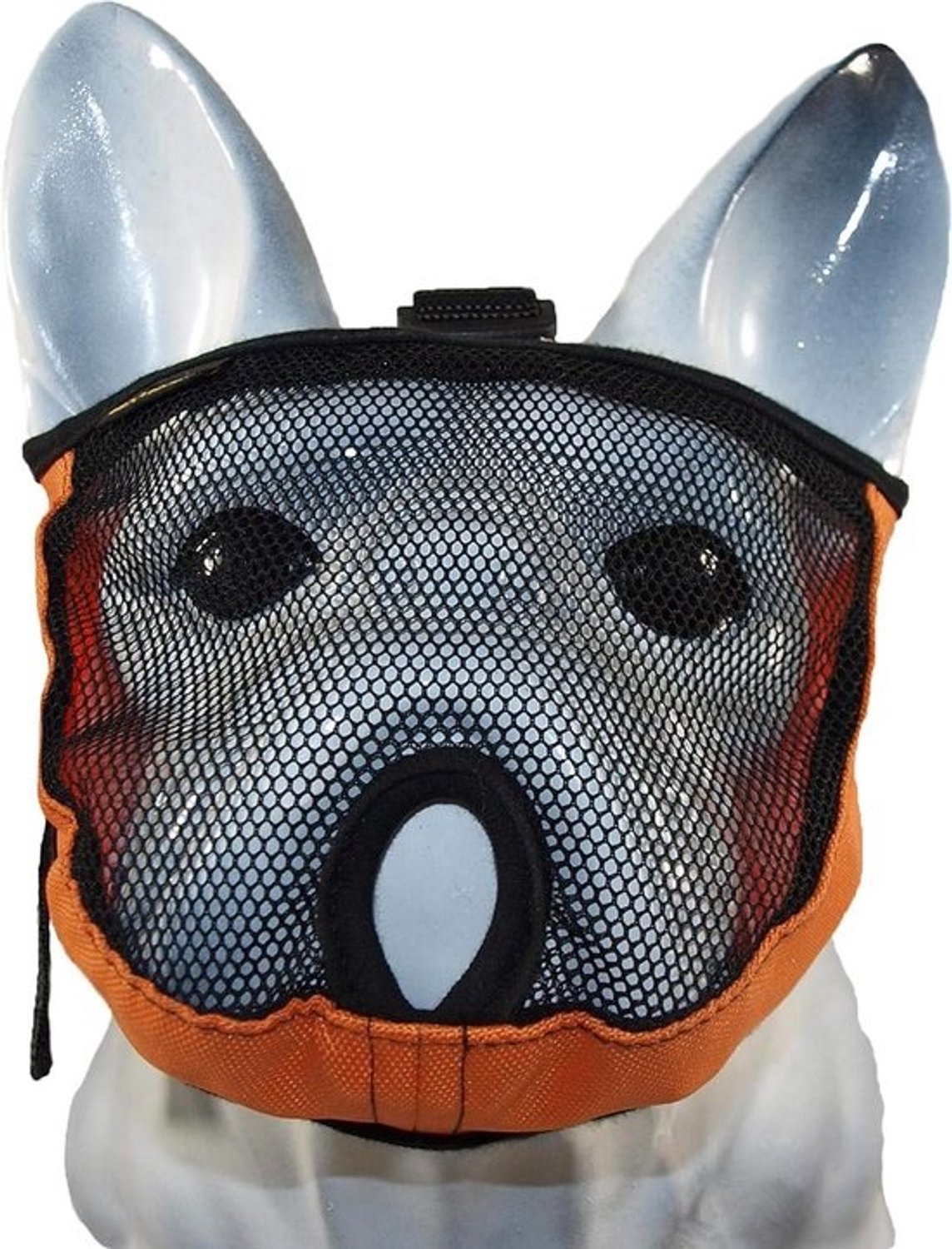 Hondenmuilkorf - Snuitkorf voor hond - Voor veilig wandelen - Voor platte neuzen - XXS 28-40cm - Oranje/zwart