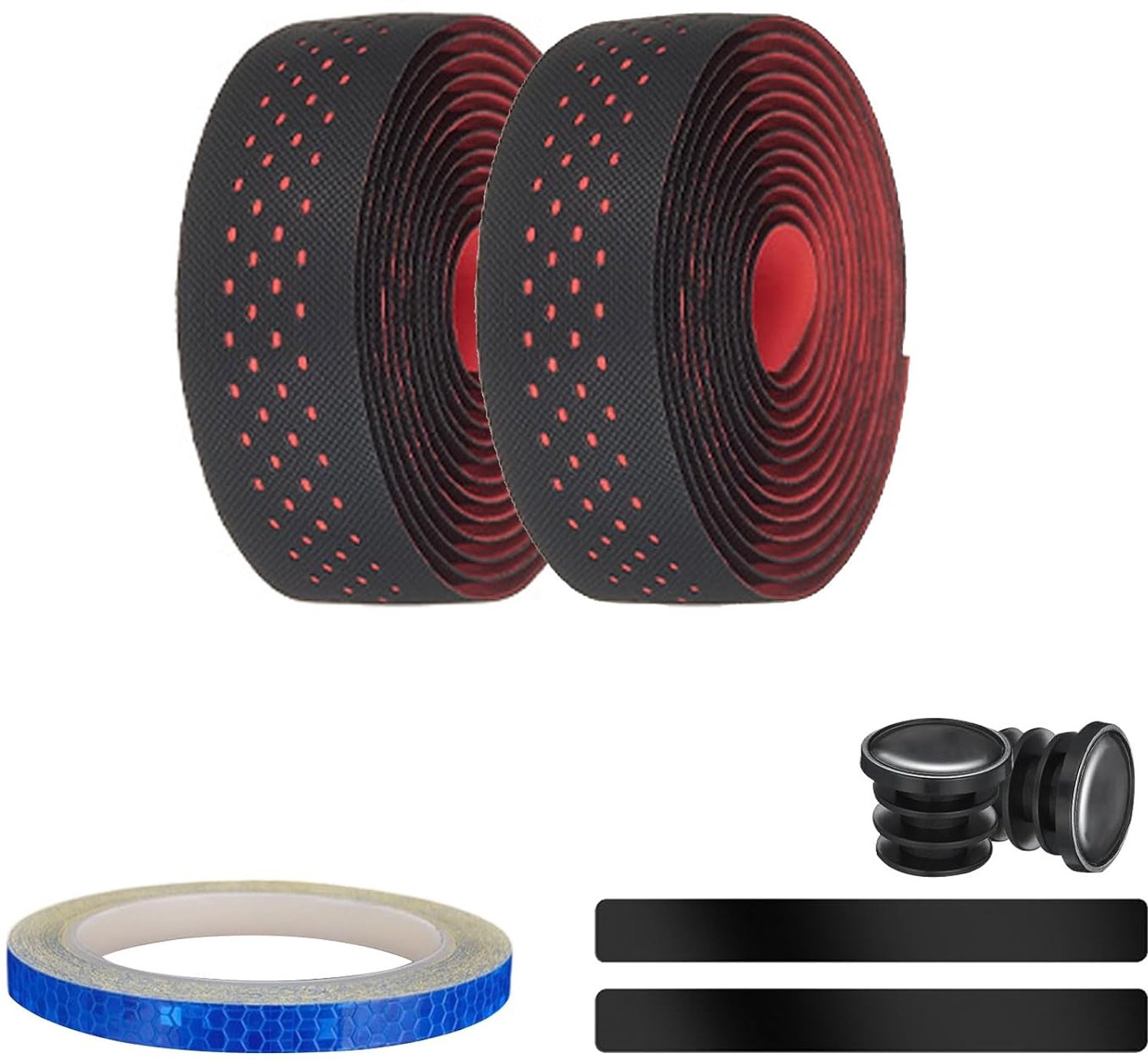 Fietsstuurband 2 rollen - PU + EVA - reflecterende stickers - betere grip en comfort - Vemera