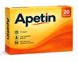 Apetin™ Super+ 20 Tabletten | Eetlust | Gewichtstoename | Aankomen Gewicht| Dikker worden|Weight Gainer | Gezond Aankomen| Eetlust Opwekken |