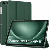 Sounix Tablet Hoes Geschikt voor Samsung Galaxy Tab A9 Plus / A11 Plus - Hoesje - Transparant - Donkergroen