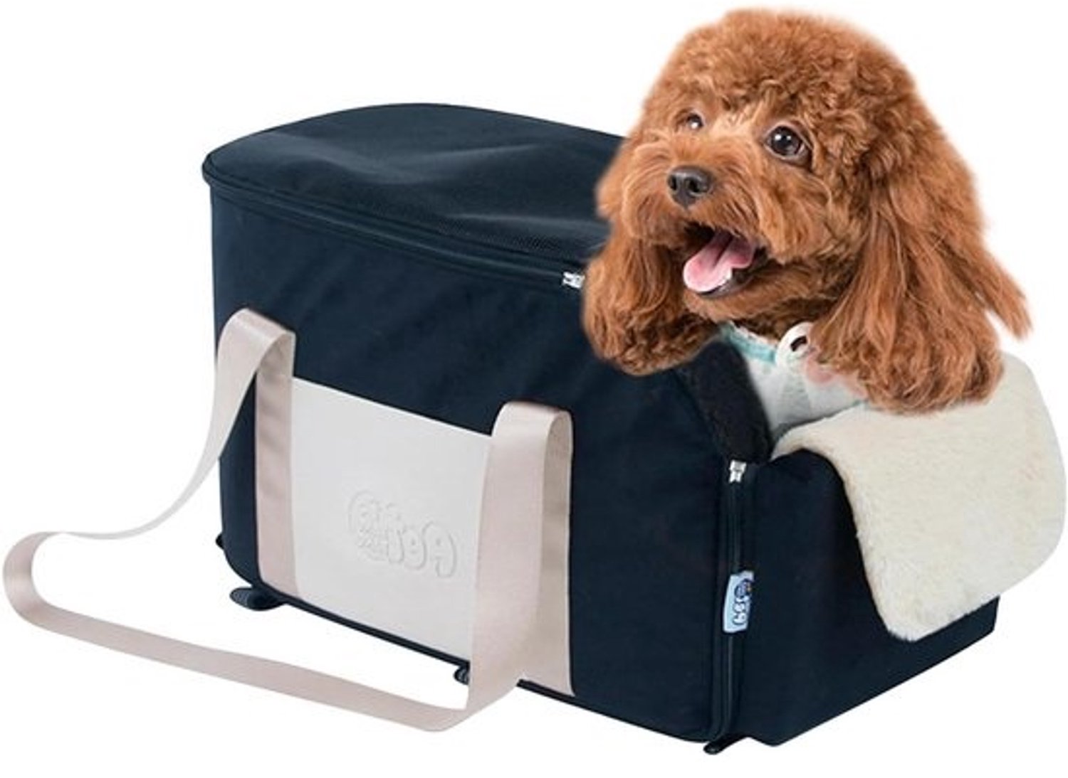 Hondenstoel voor Middenconsole - Autostoel voor Hond - Veilig Reizen - Extra Comfort - Tot 6.8 kg - Zwart