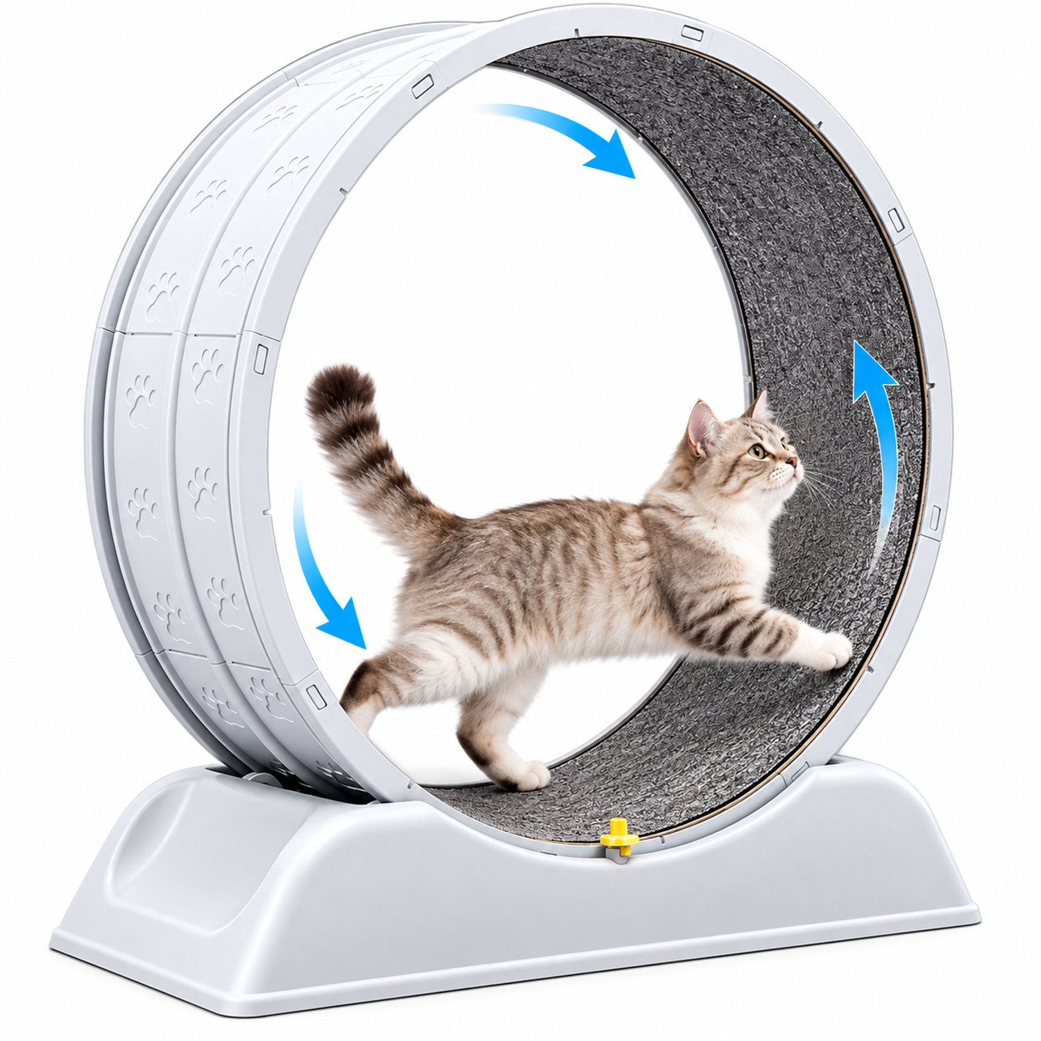 VILIMA - Kattenspeelgoed - Katten loopwiel - 79×33×54 cm - Afneembaar tapijt - Stil ontwerp - Uiten van overtollig energie