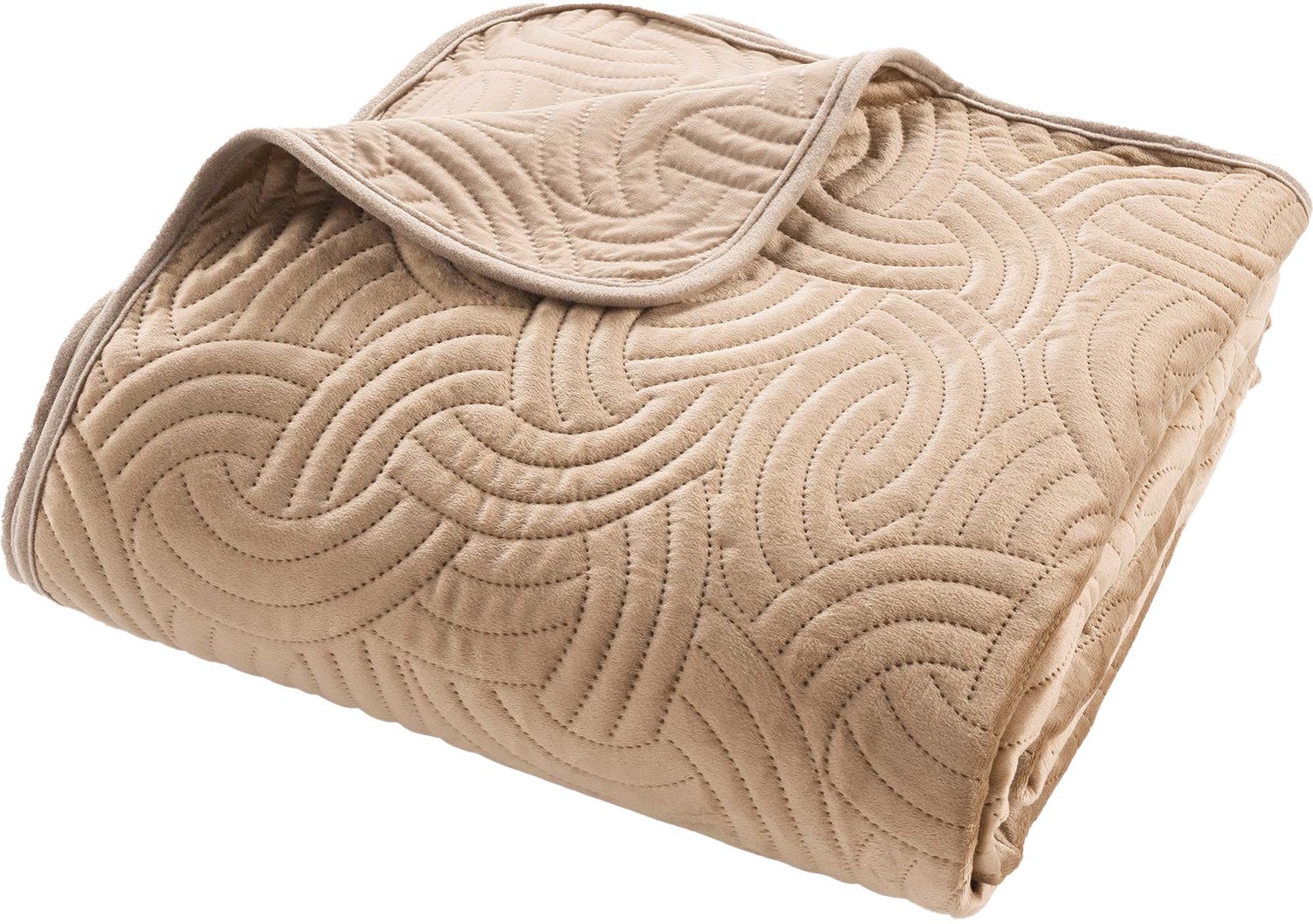 Douceur d'intérieur - Bedsprei met 2 kussenslopen, 220 x 240 cm - beige