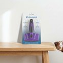 CleanWave verpakking met paars-zwarte professionele borstel voor honden en katten, met kenmerken zoals RVS tanden.
