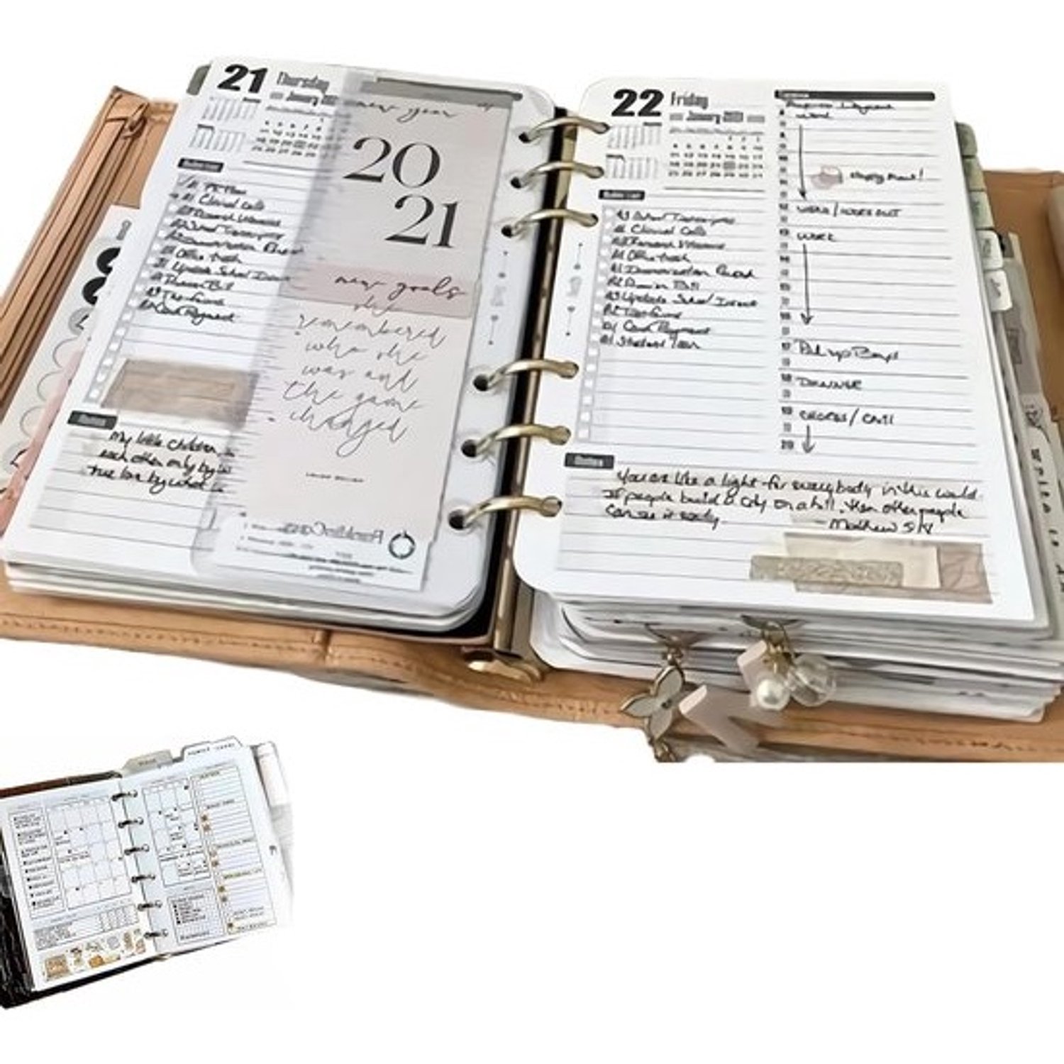Planning Toolkit - Organisatieset - Persoonlijke Groei - 10 Essentiële Planners - A5 Formaat - Bruin