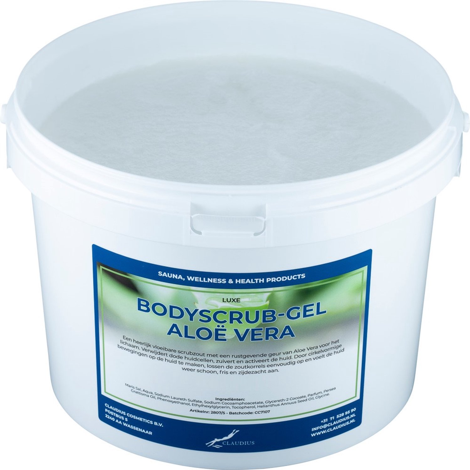 Claudius Luxe Verzorgende Bodyscrub-Gel Aloë Vera - 10 KG - Hydraterende Lichaamsscrub - Body Scrub