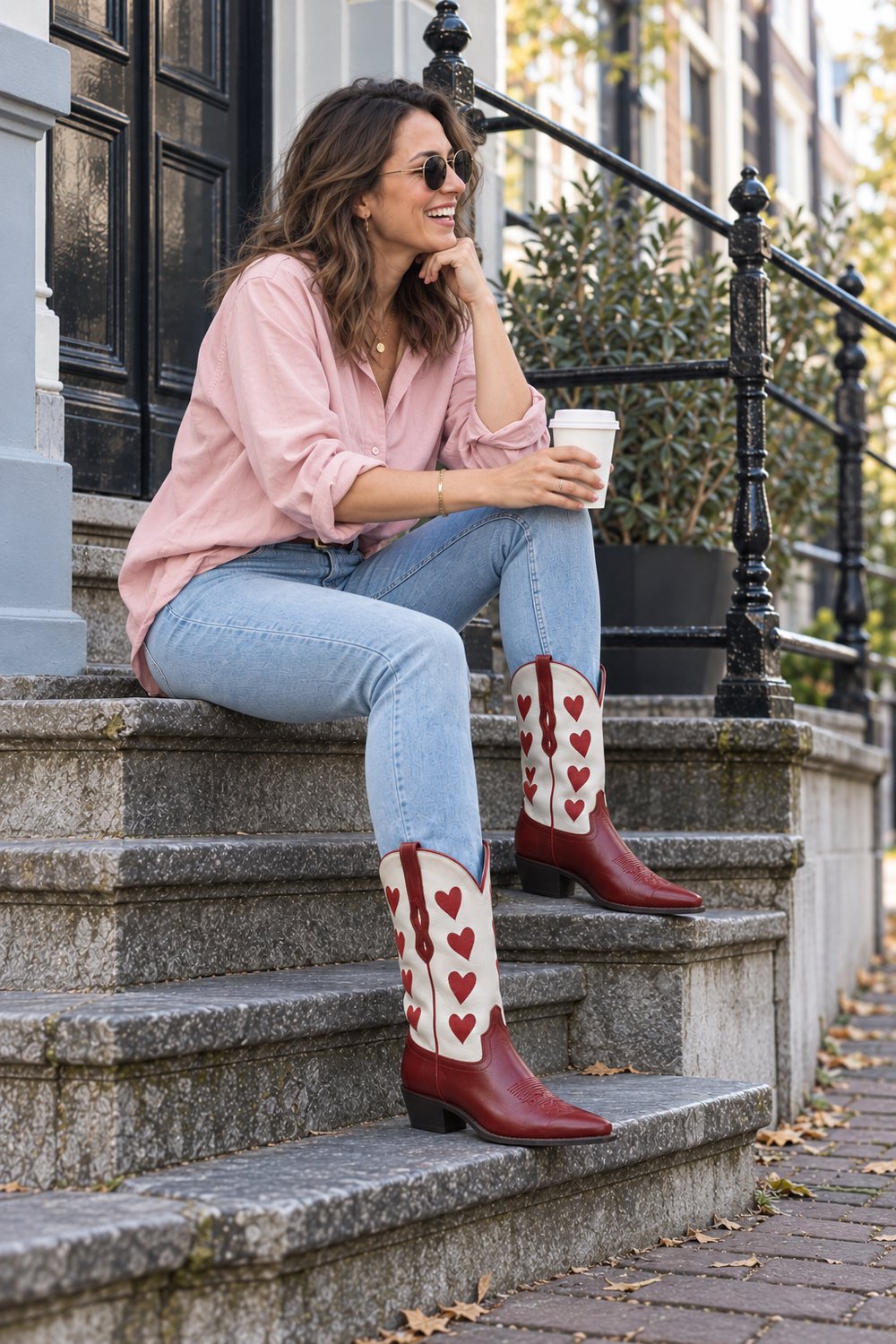 Bootstock Hearts – Dames Cowboylaarzen – Rood