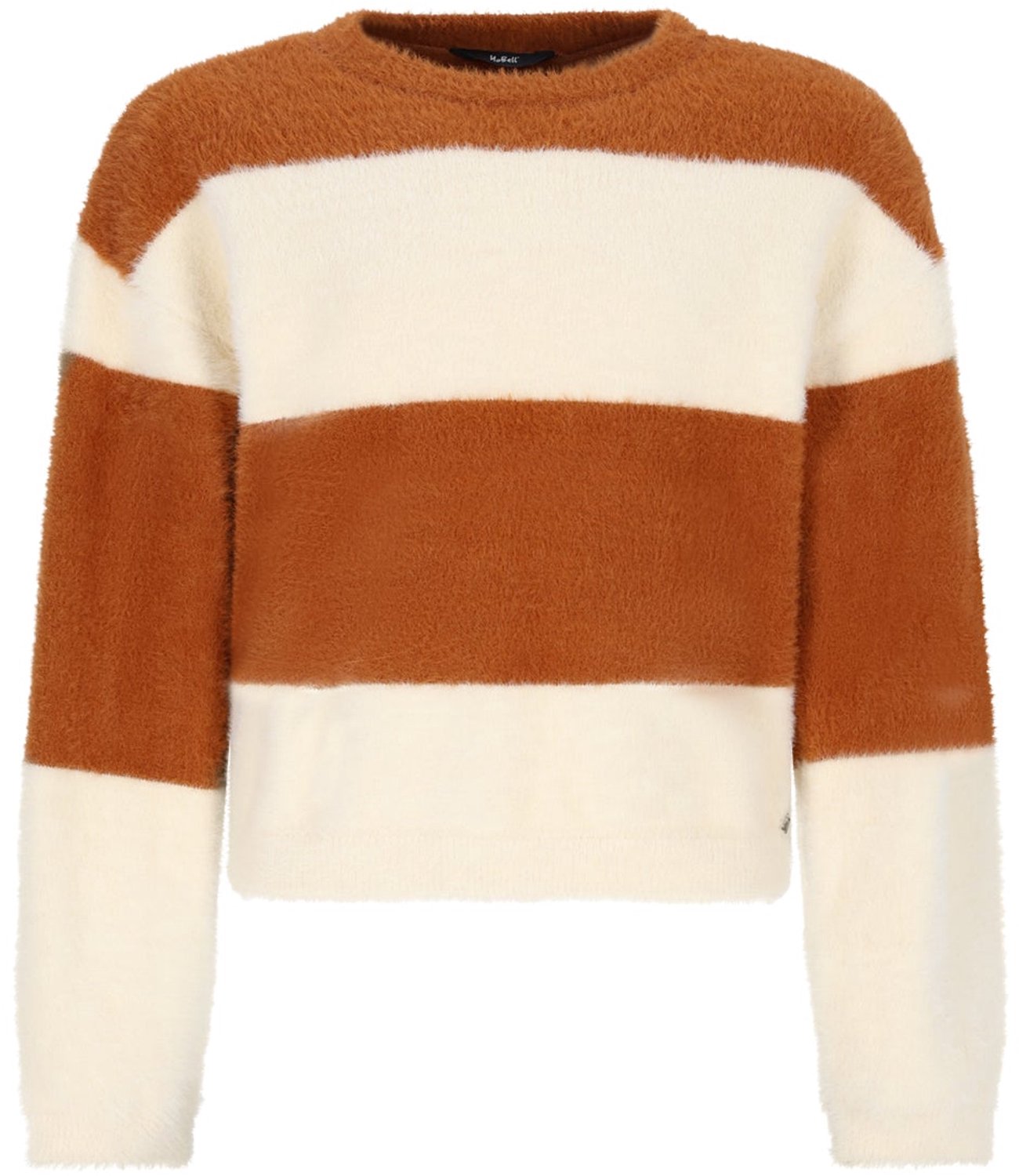 NoBell' - Kate Colorblock Soft Knitted Sweater - Cinnamon - Maat 122-128