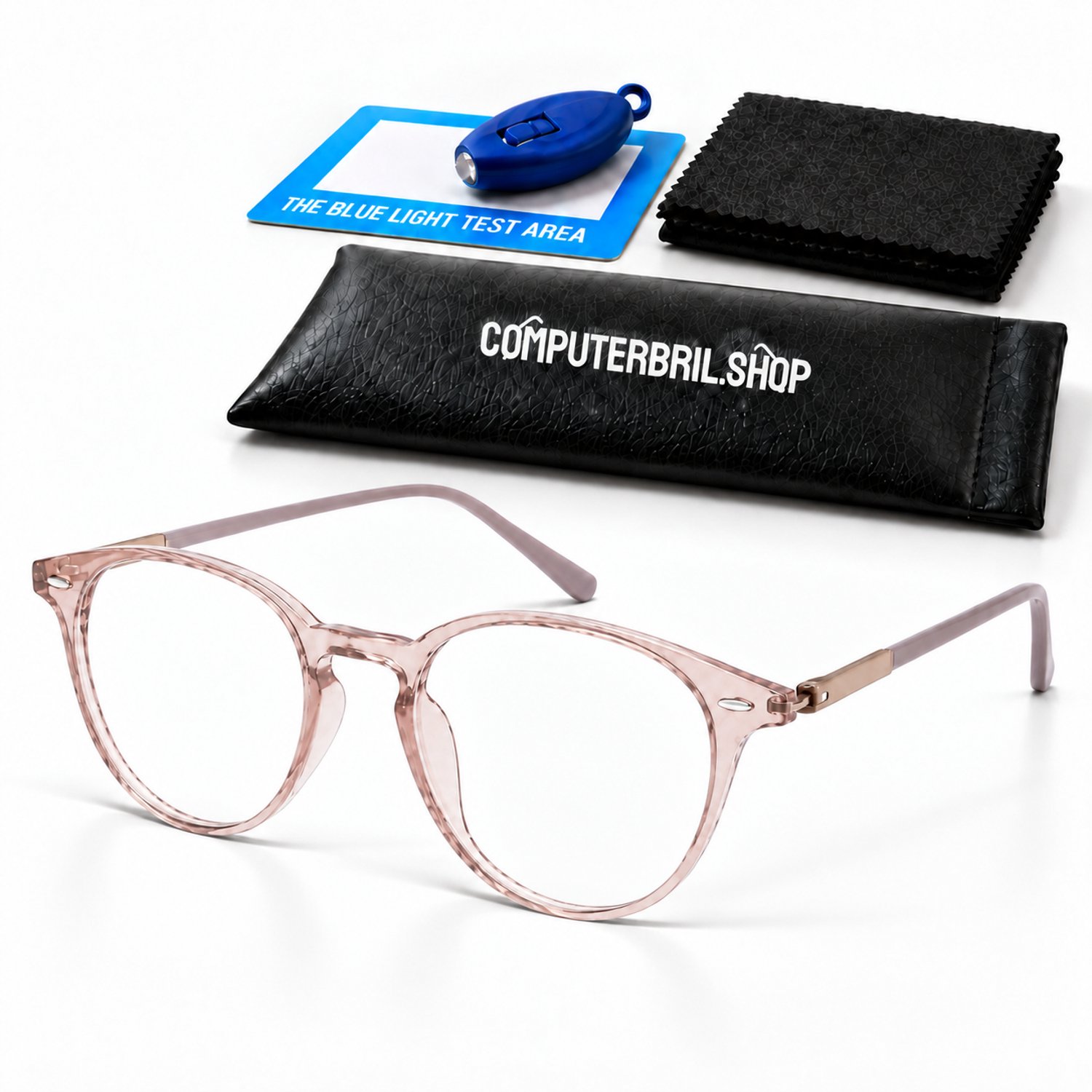 computerbril.shop® Beeldschermbril | MATEØ | Roze | Blue Filter Glasses | Anti Blauw Licht Bril Zonder Sterkte 0.00