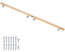Beukenhouten trapleuning – Trapleuning / Wandleuning – Zijmontage – Lengte naar keuze: 50 – 500 cm