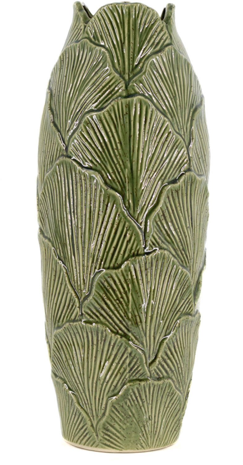 Aardewerk vaas Sculpt L groen