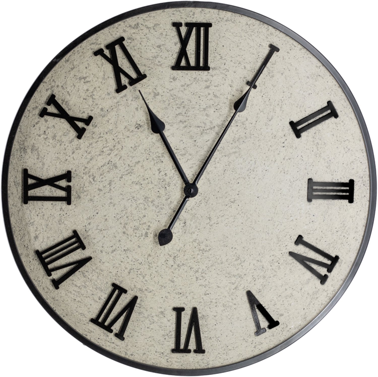 Wandklok metaal 60cm off-white