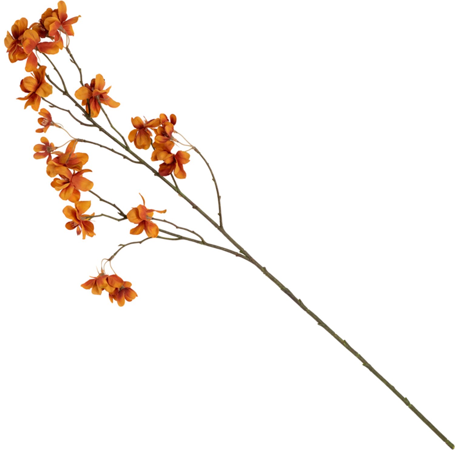 Kunstbloem kersenbloesem 82cm oranje