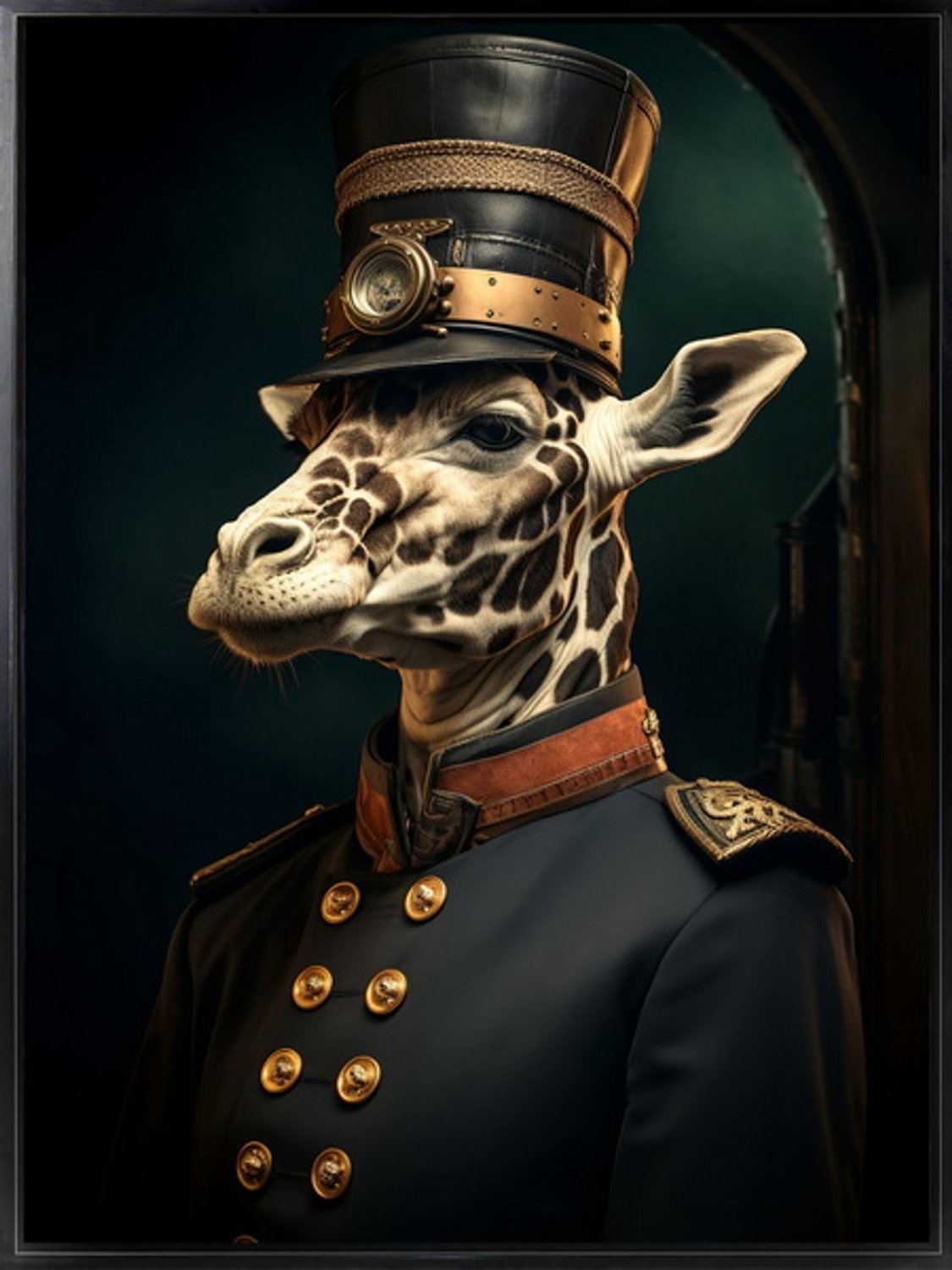 Poster in frame fancy giraffe 45x60cm