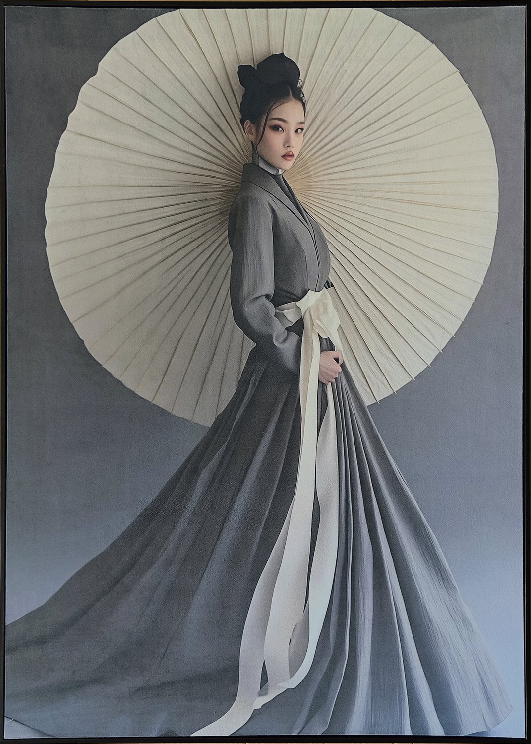Schilderij velvet Geisha 60x80cm