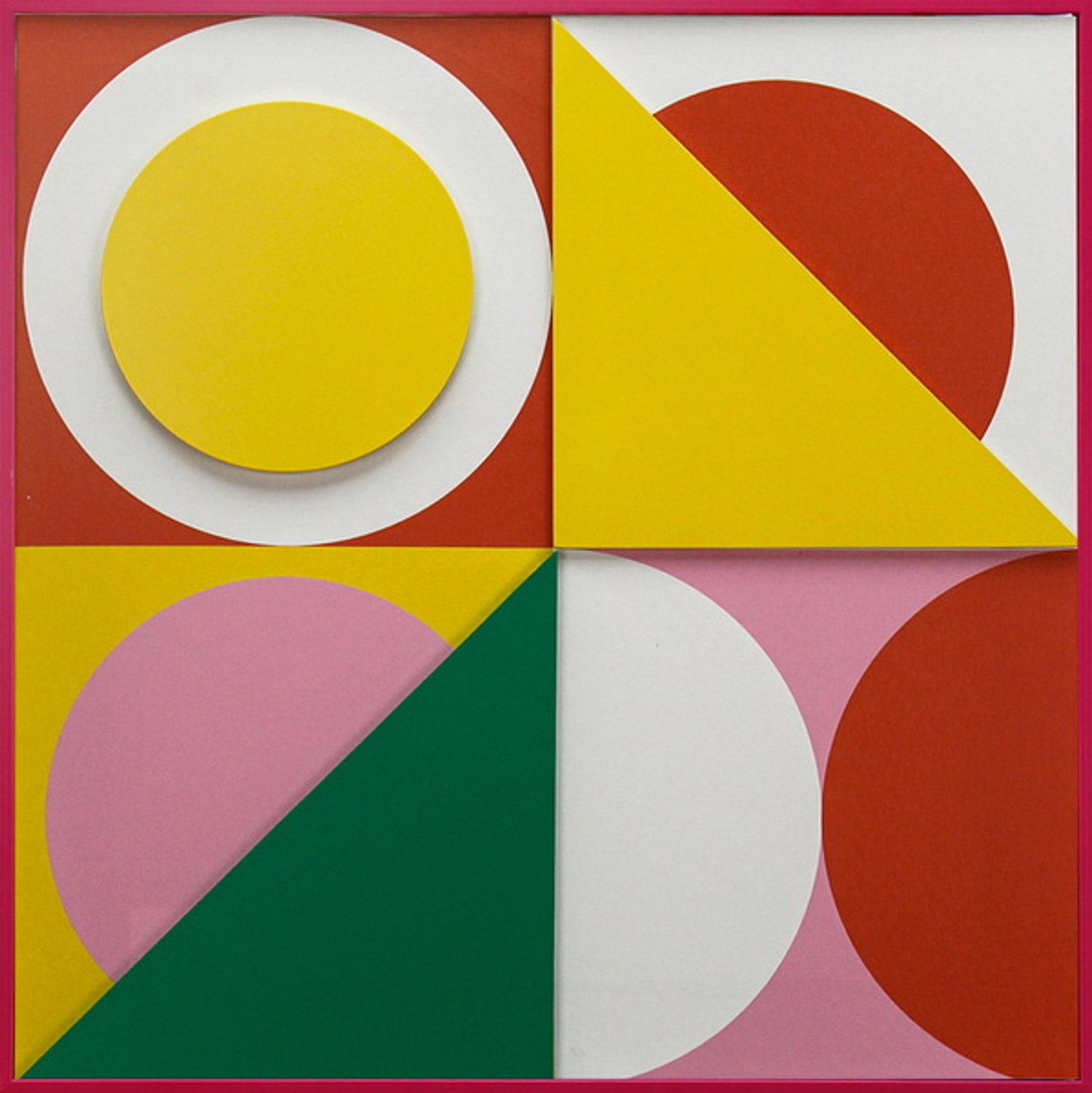 Schilderij abstract organisch kleurrijk 50x50cm