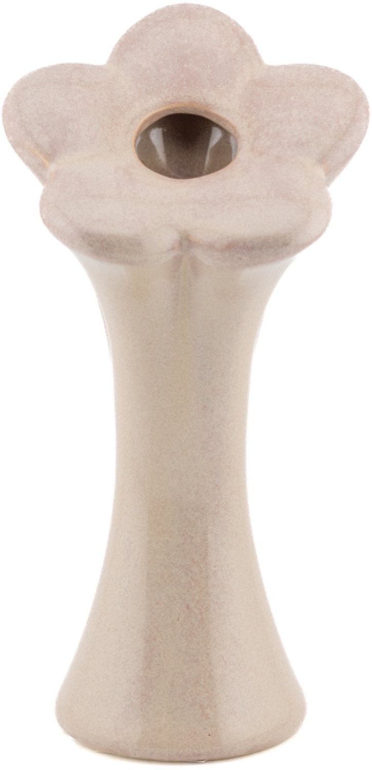 Vaas bloem beige S