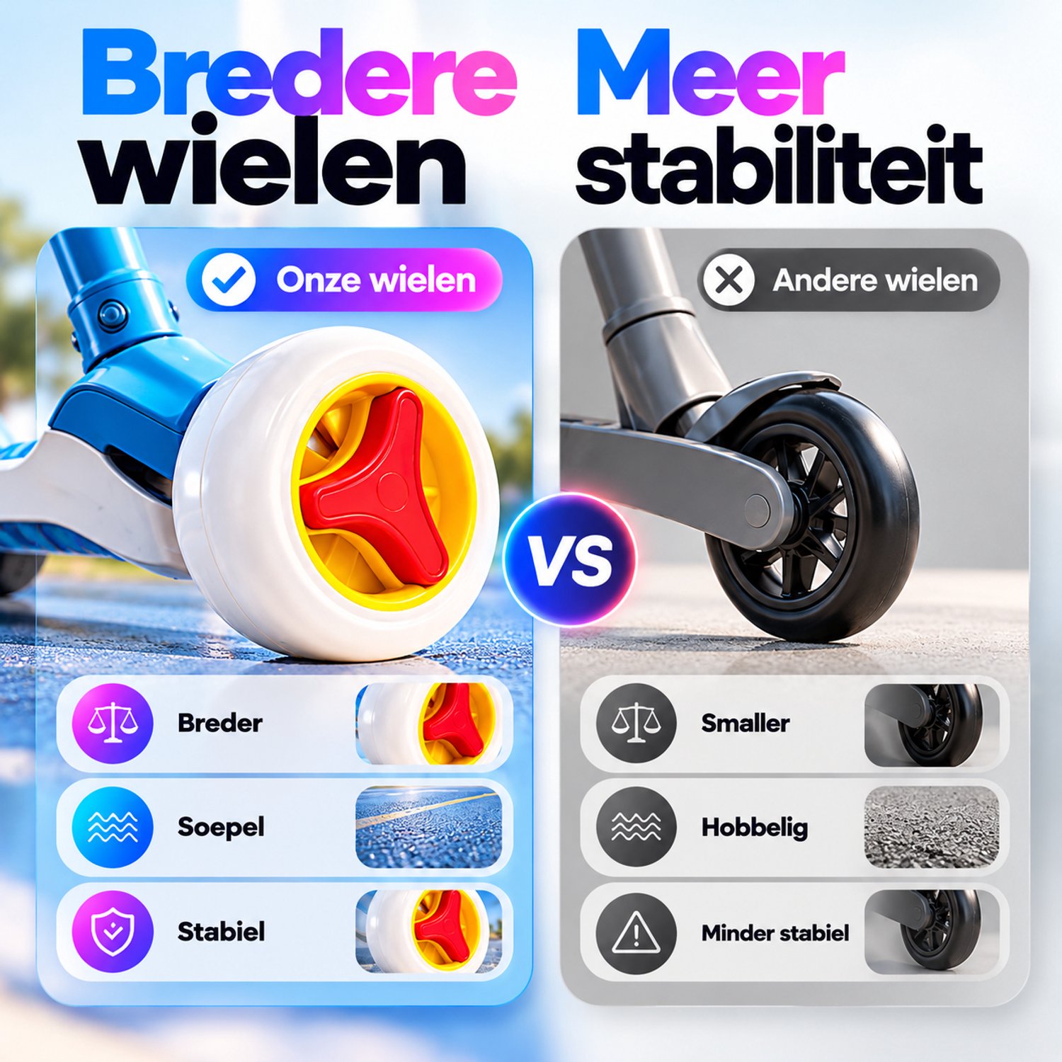Suotu Kinderstep - Step - 3 Lichtgevende Wielen - EXTRA BREEDE WIELEN - Step 3+ Jaar tot 50kg - Speelgoed Jongens/Meisjes - Kleurrijk — afbeelding 3