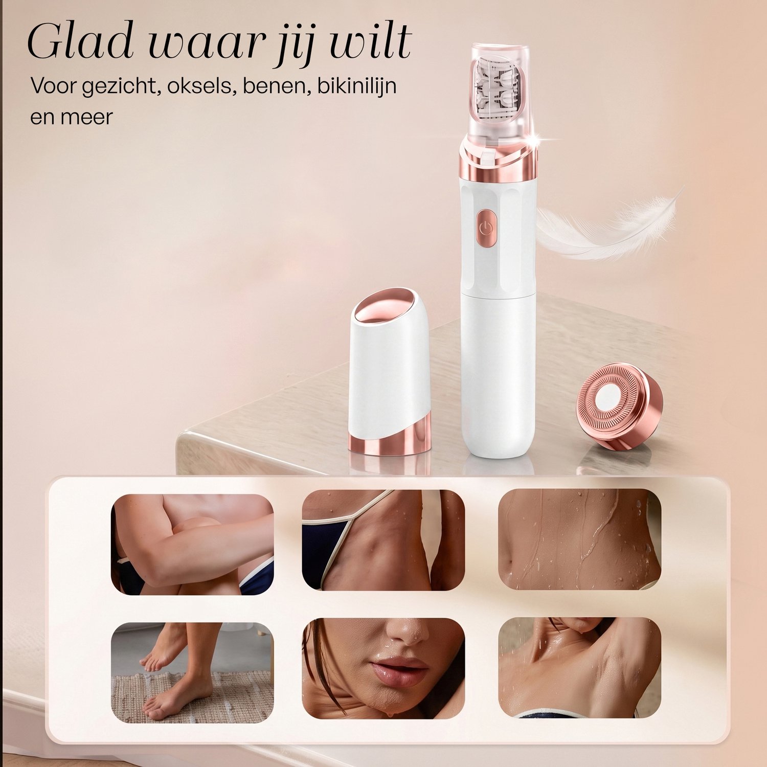 Sansbeauté 2 in 1 Epilator voor Vrouwen PocketPRO Essential met Travel Bag - Epileerapparaat Dames - Epilator - Gezichtsepilator Vrouw - Gezichtsontharing Dames - Epilator Gezicht - Epilator Dames - Gezichtsepilator dames - Oplaadbaar - Wit thumbnail 2